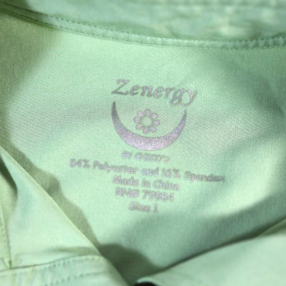 Zenergy by Chicos Light Green Vest Size 1 - Picture 2 of 3